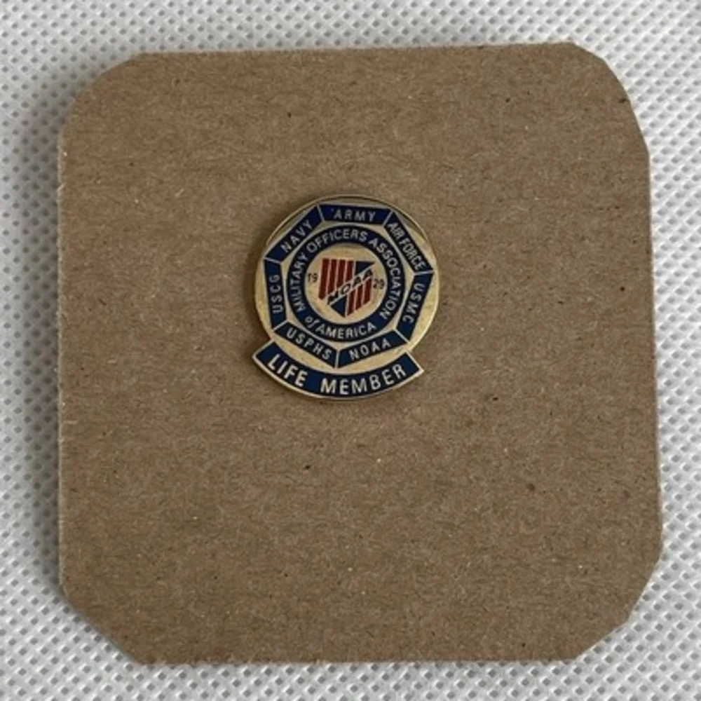 MOAA Life Member Lapel Pin Military Officers Association Vintage